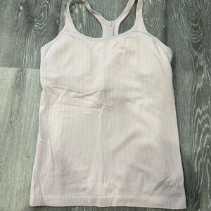 Lululemon Athletica Light Pink Ebb to street tank top with built in bra